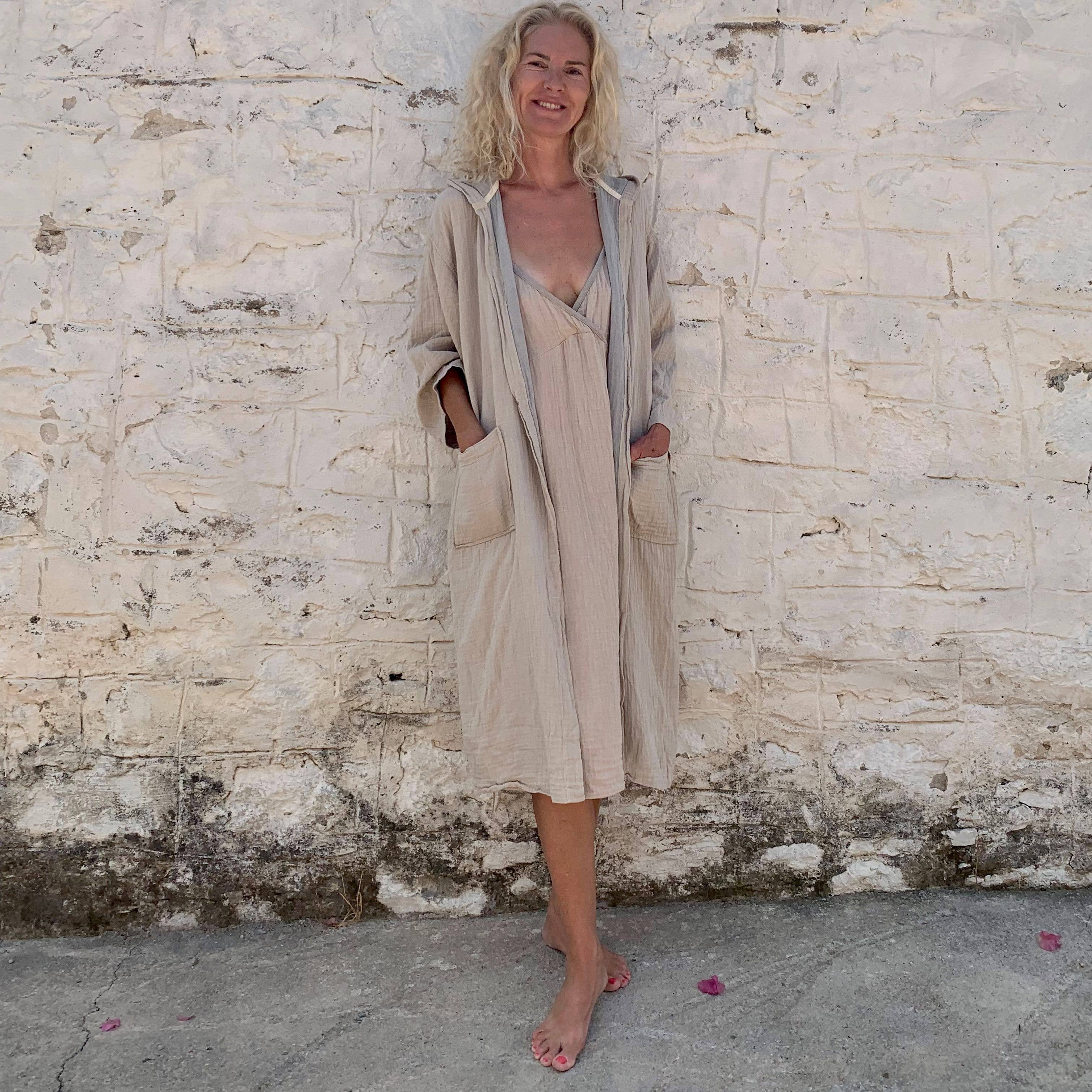 loom.ist – Robe - Mulher por atacado – Robe com Capuz de Musselina19