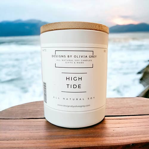 Designs By Olivia Grey | All Natural Soy Candles - Wholesale Jar/Filled Candle - High Tides Natural Soy Candle | Non Toxic Candle