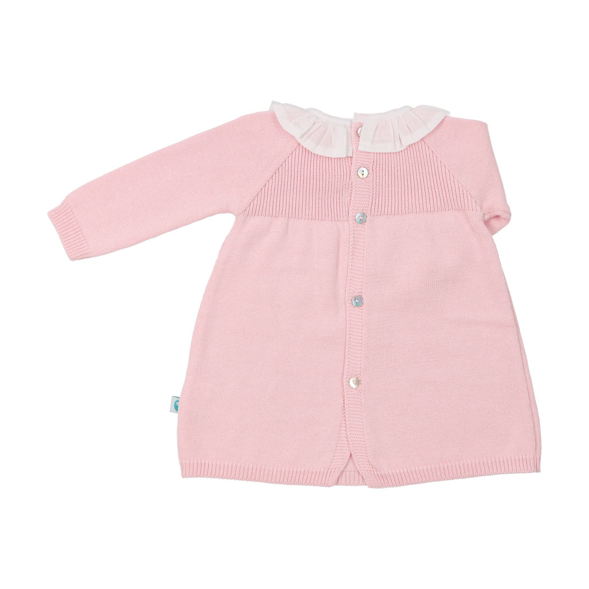 Bean Baby Clothes - Wholesale Dress - Baby - Vestido de Malha de Algodão para Bebé com Gola de Tecido12