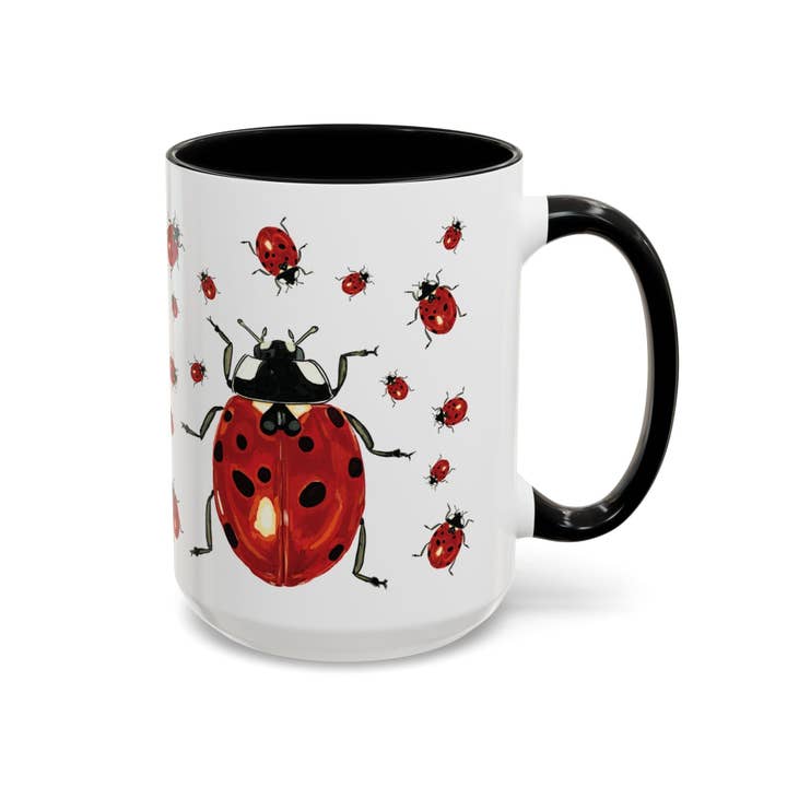 Blue Cava - Wholesale Coffee Mug - Ladybug Two Tone Ceramic Mug (11oz & 15oz)20