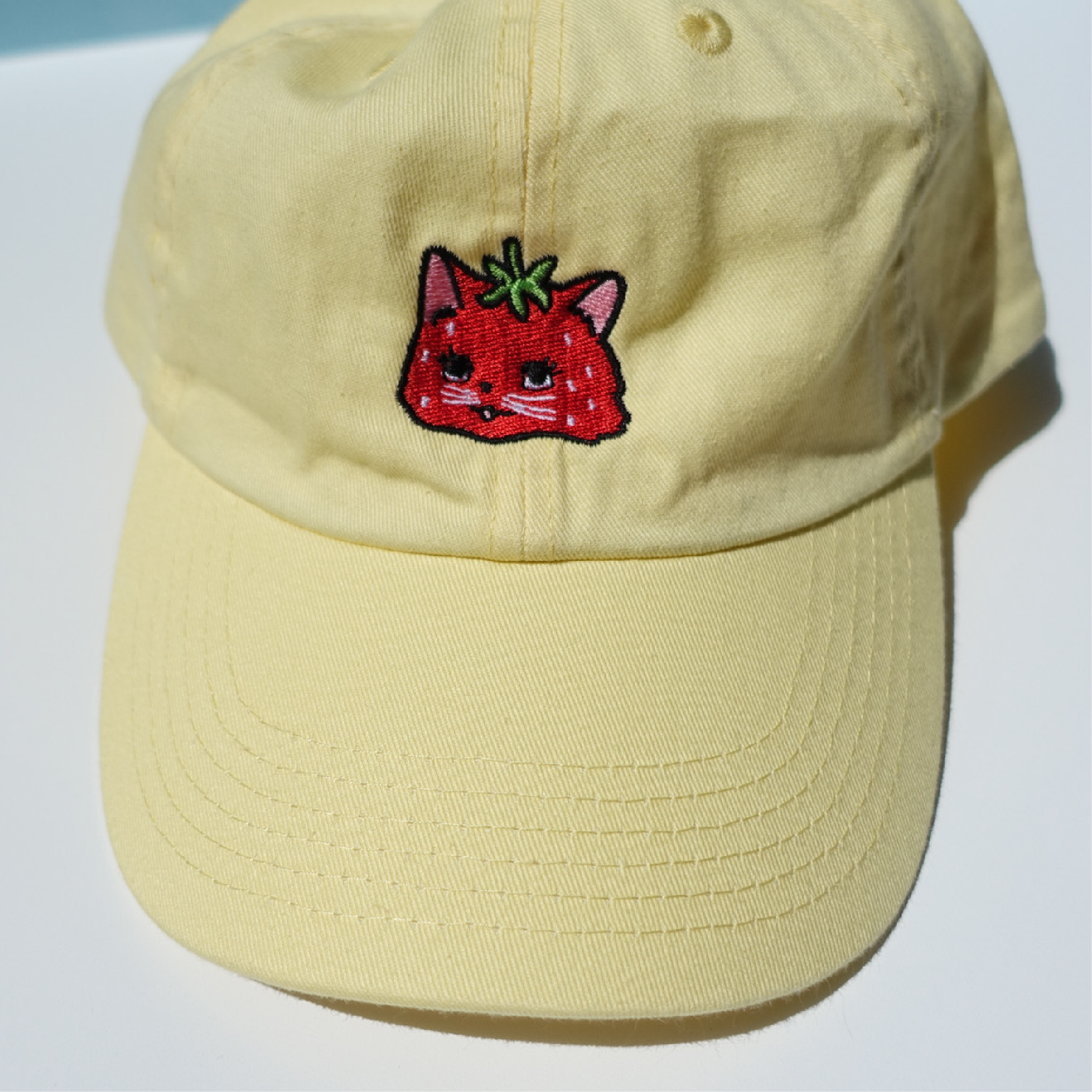 Salad Days - Wholesale Baseball Cap - Unisex - Strawberry Cat Dad Hat1