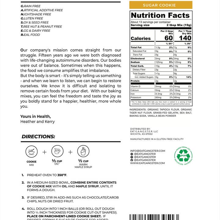 Eat Gangster - Wholesale Cookie Mix - Sugar Cookie Mix1