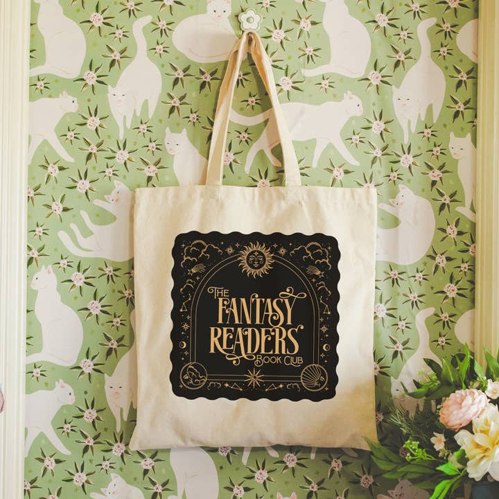 Literari Goods, Co | Book Themed Candles + Gifts - Wholesale Tote Bag - Women's - Canvas bookish tote bag - book store gift - fantasy readers