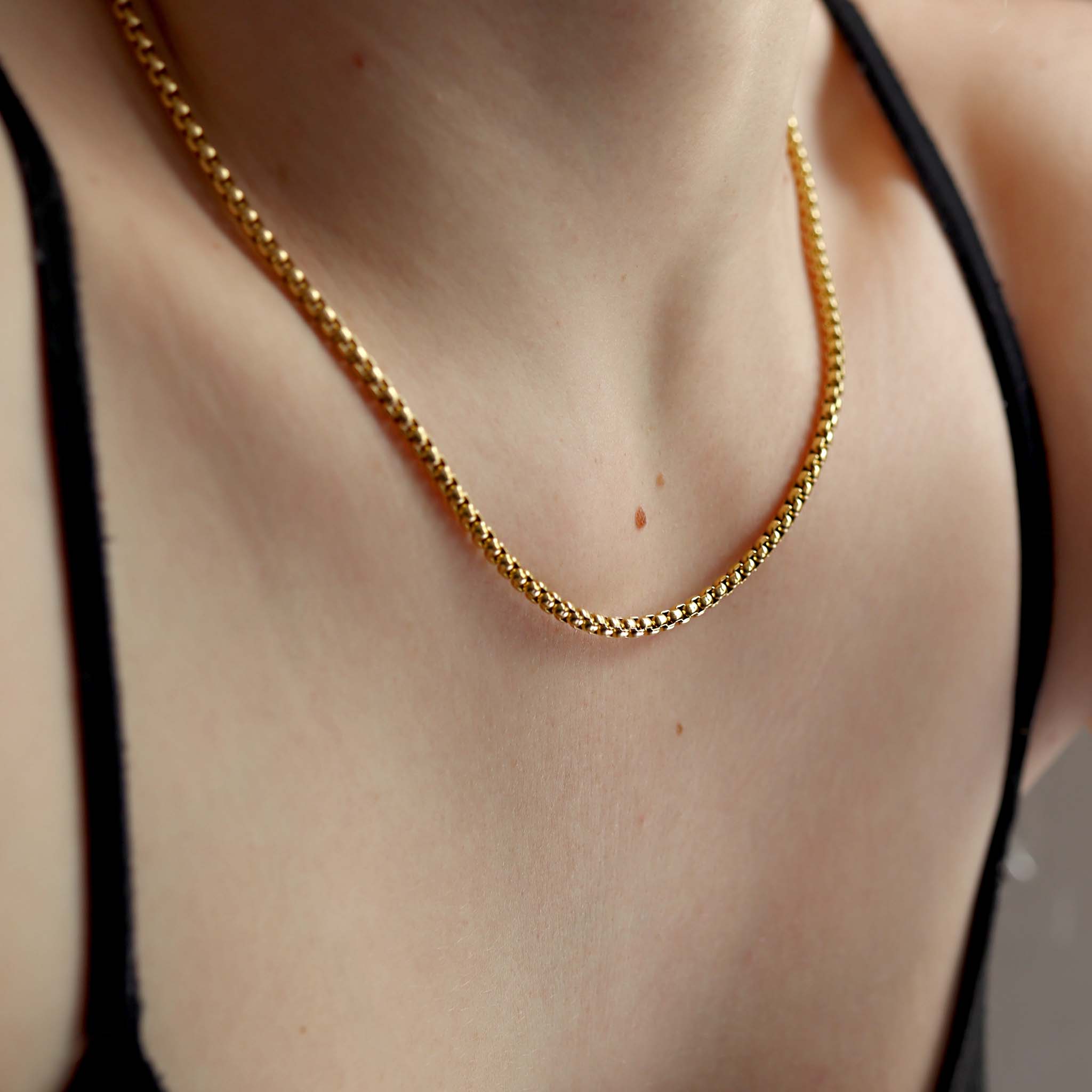 WJW - Vendita all'ingrosso Collane a catena e maglie - Catena a scatola arrotondata in acciaio inossidabile4