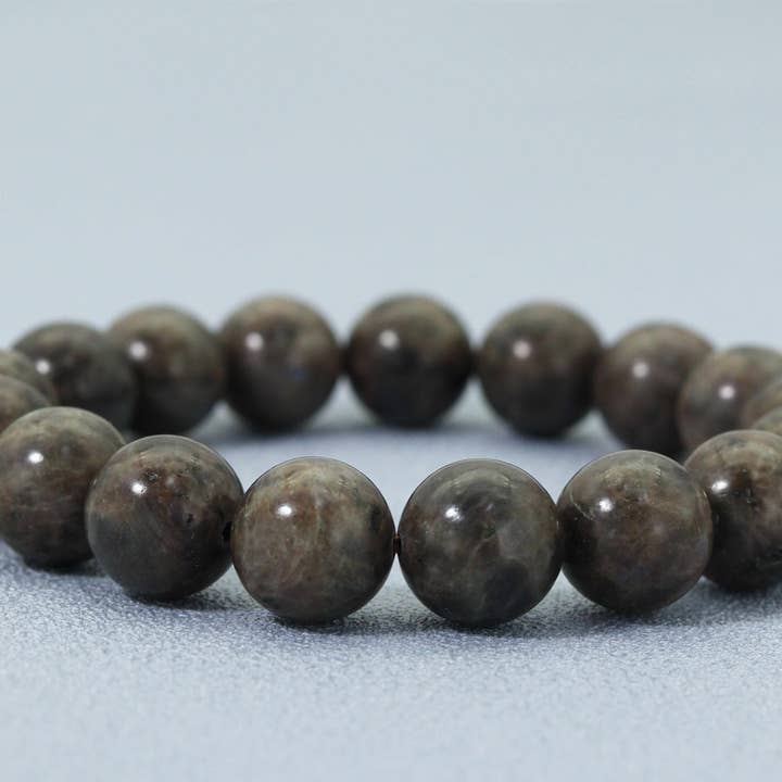 Natural Rainbow Feldspar Round Smooth Stretchy Bracelet, Sku#EF137 for wholesale by BestBeads&Beyond