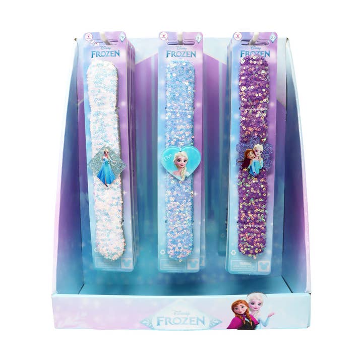 Pink Poppy - Wholesale Wristband - Disney Frozen Slap Band CDU - (Pack Size: 24)