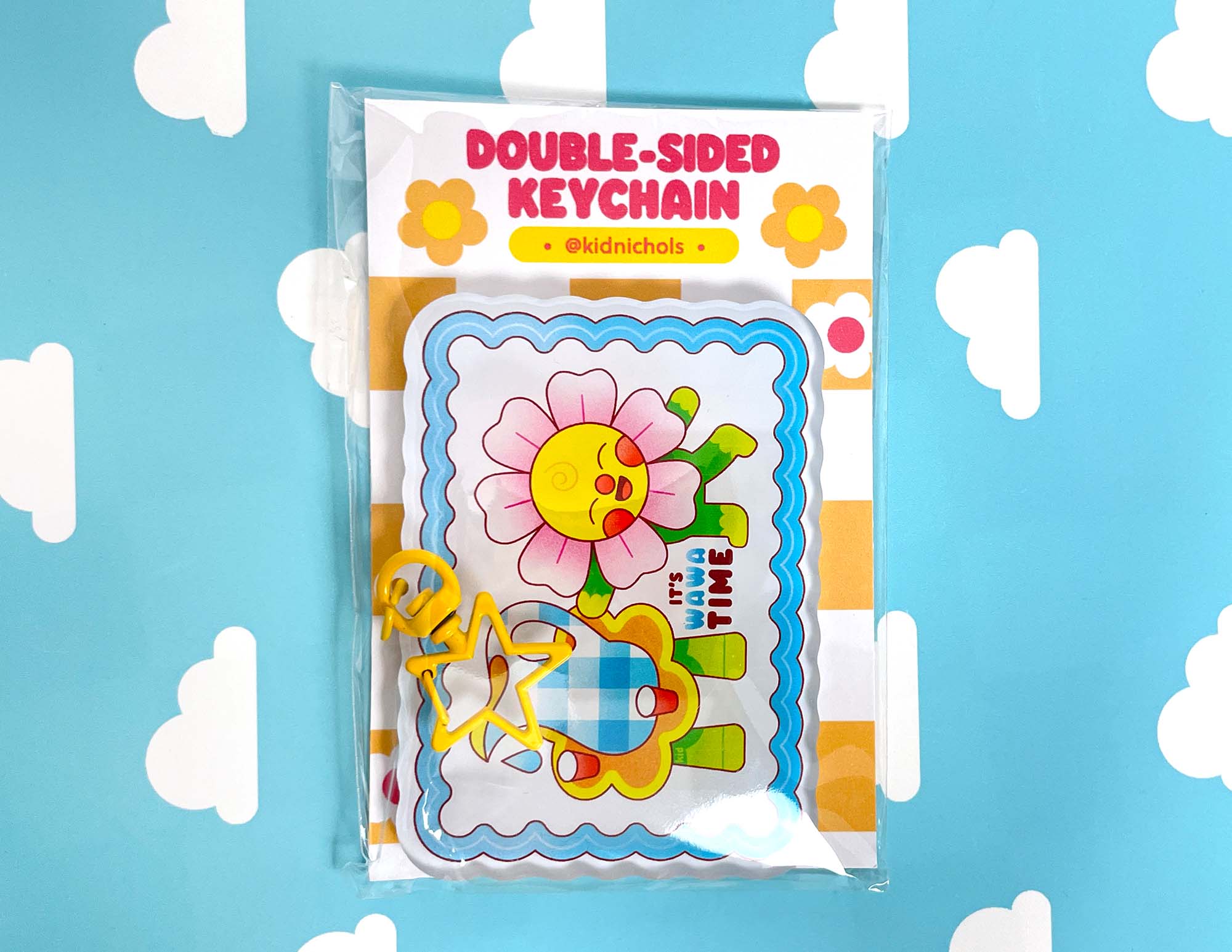 Kidnichols - Vendita all'ingrosso Portachiavi - Donna - Portachiavi È l'ora di Wawa | Acqua potabile | Fiore carino4