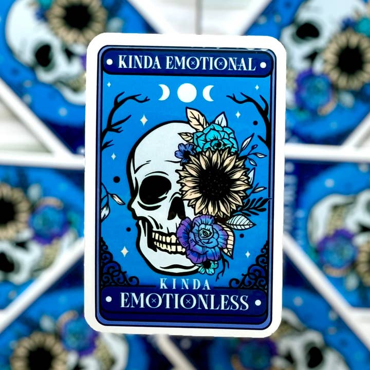 Kinda Emotional, Tarot Card, Vinyl Sticker for wholesale by Graceful Darkness, LLC