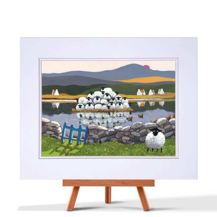 Op Isle Of Ewe gemonteerde print voor wholesale door The Whimsical World of Thomas Joseph