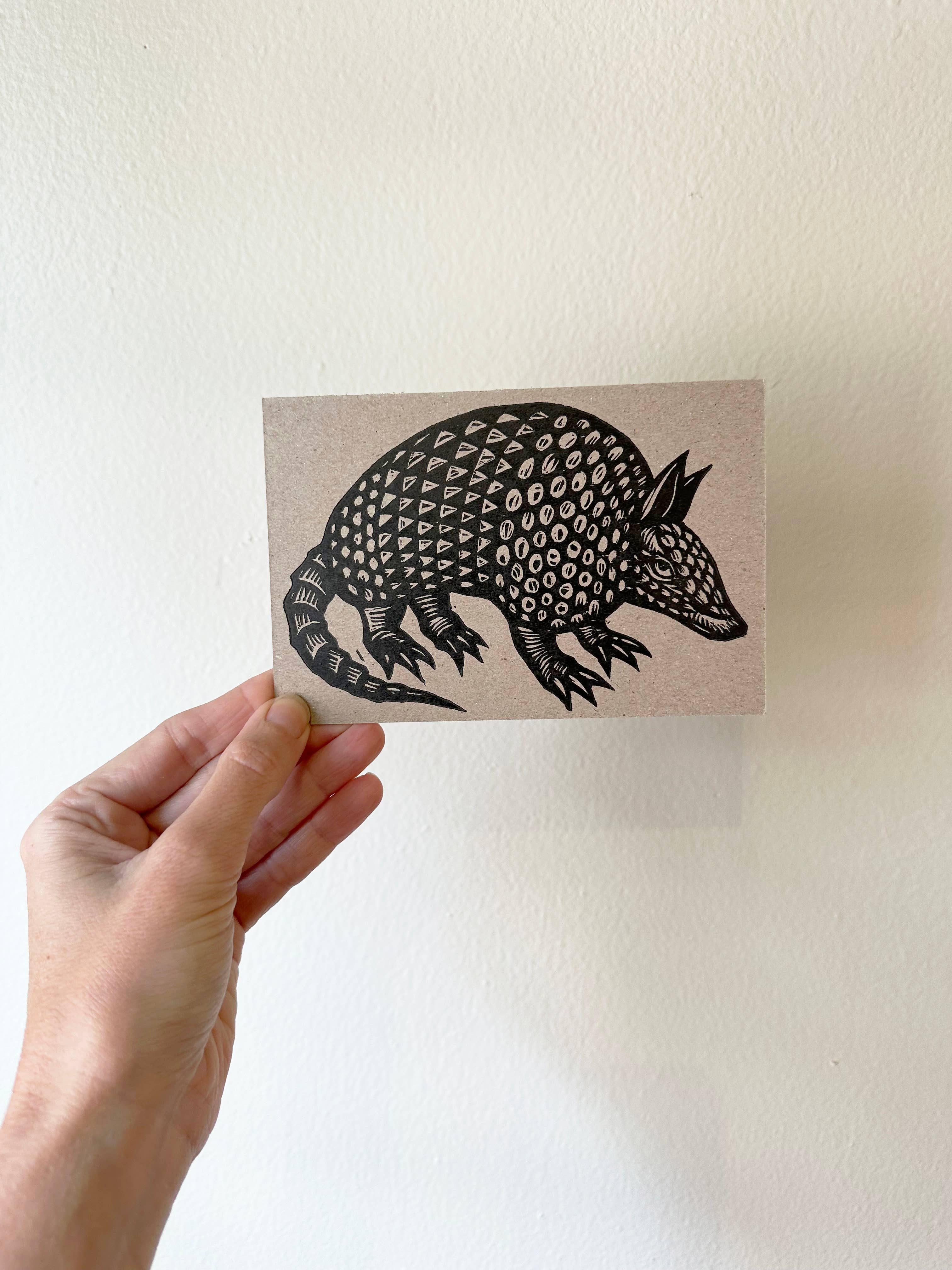 Horse & Hare - Wholesale Postcard - Armadillo Letterpress Postcard1