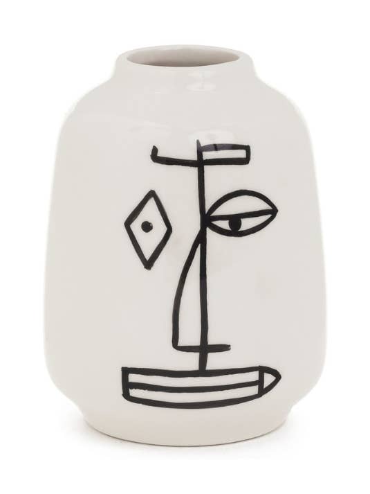 Keramisk ansiktsvas med modern abstrakt design för wholesale av Flair Interiors