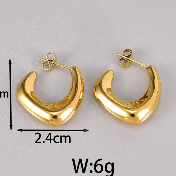 1 paar eenvoudige stijl, klassieke stijl, gevormde oorbellen voor wholesale door Gooddiy