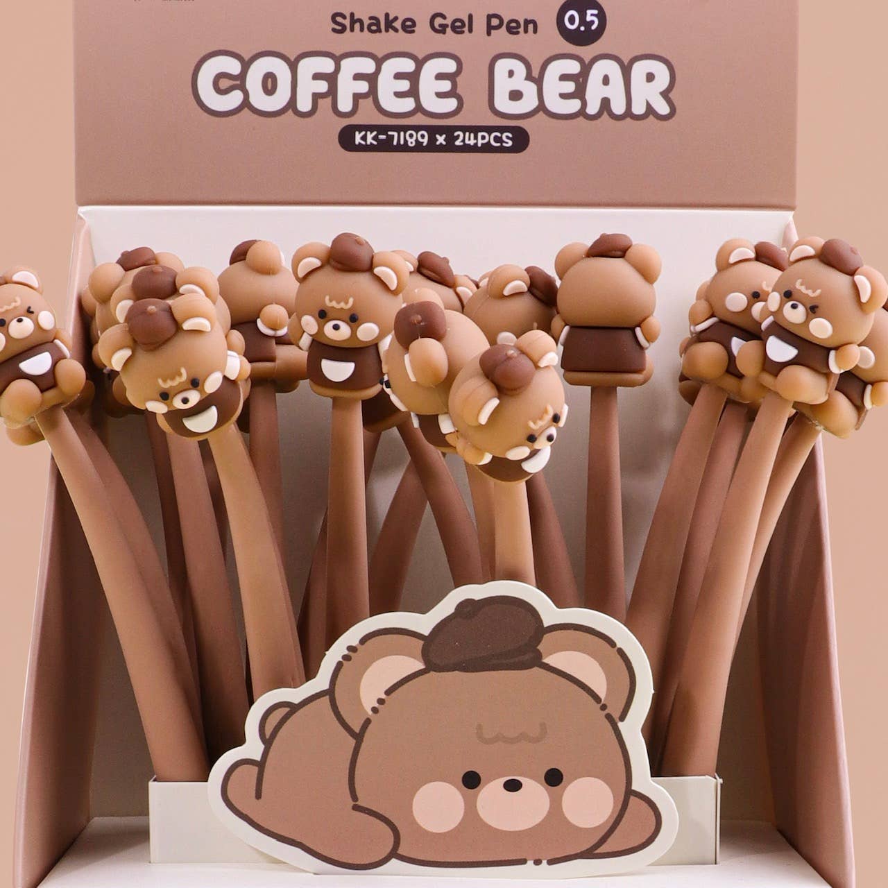 BCmini - Wholesale Pen - 22507 COFFEE BEAR WIGGLE GEL PEN1