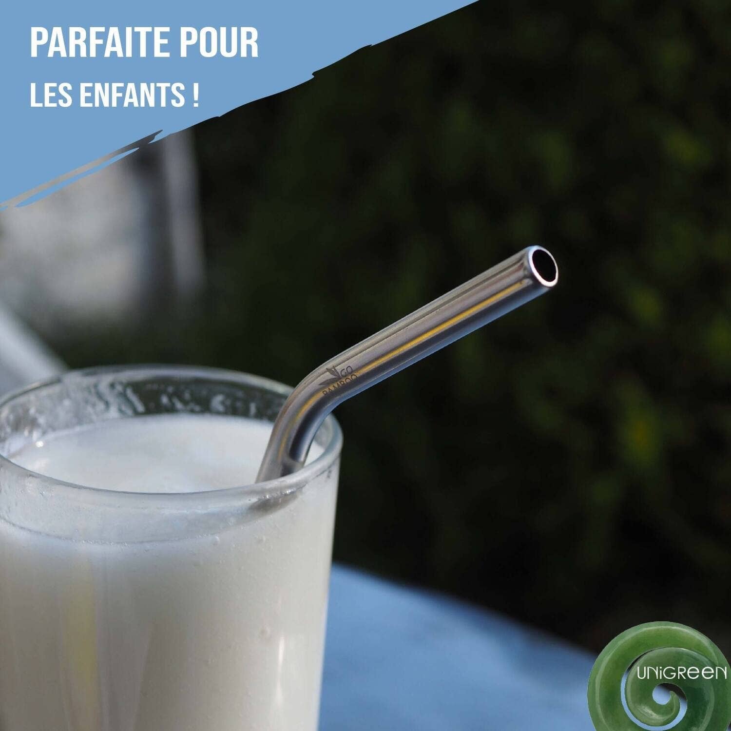 UNIGREEN - Wholesale Drink Stirrer - Curved stainless steel STRAW5