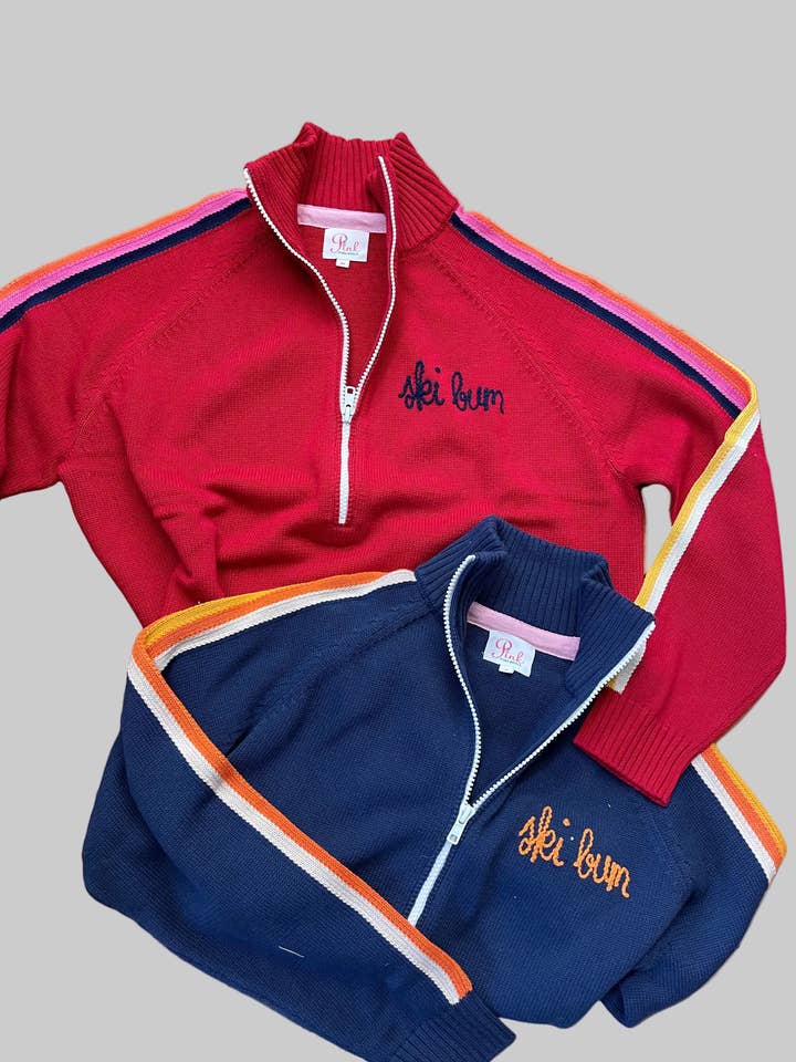 Ski Bum 1/2 Zip Pullover for wholesale by Pink Pineapple