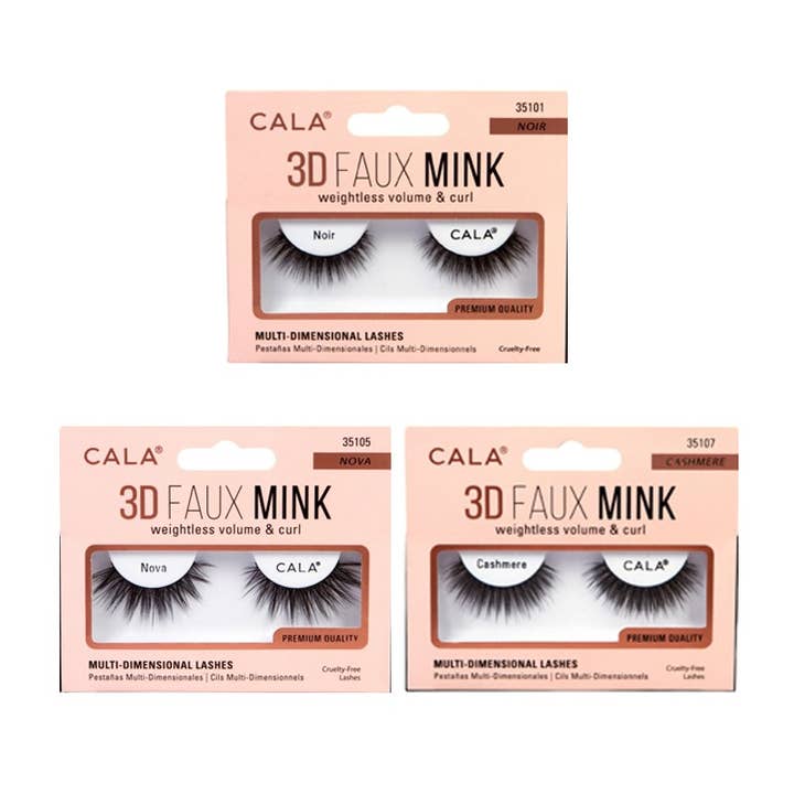PINEAPPLE Beauty - Wholesale False/Fake Eyelashes - CALA 35000x 3D Faux Mink Eyelash Display Set 72pc