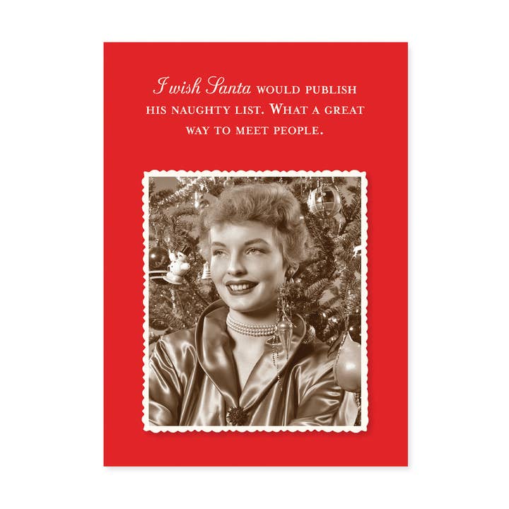 Naughty List Holiday Card for wholesale by Shannon Martin Design