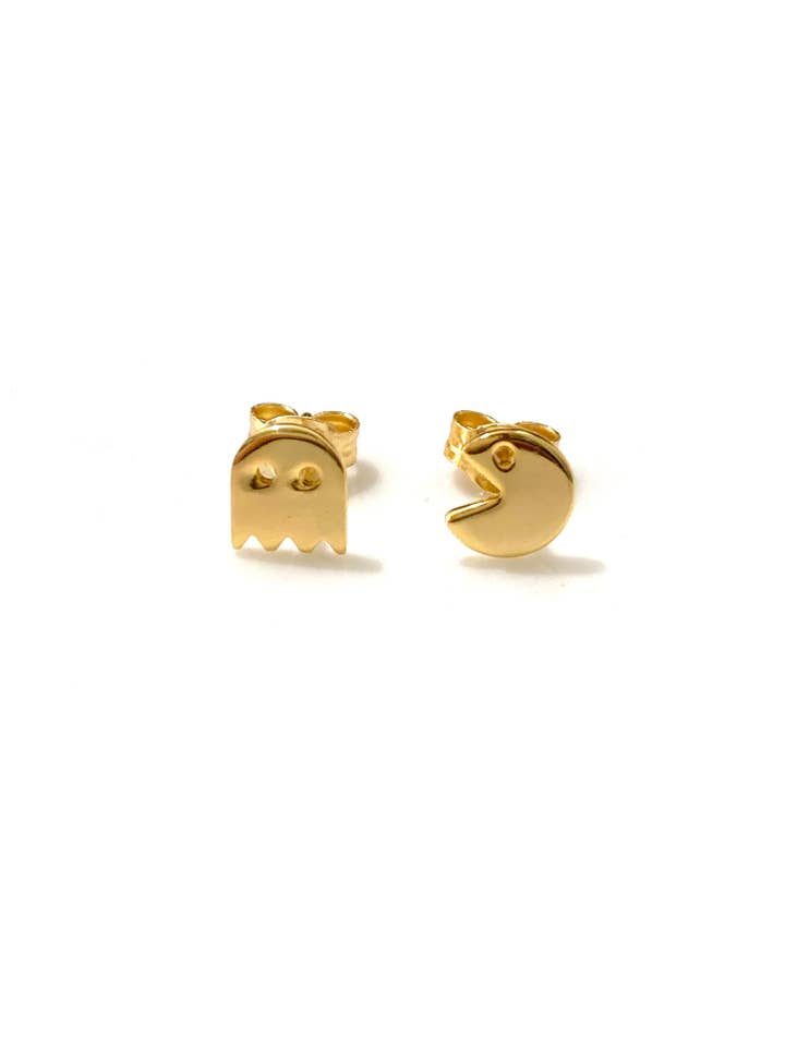 Pac Man Studs Guld för wholesale av Cassette Barcelona