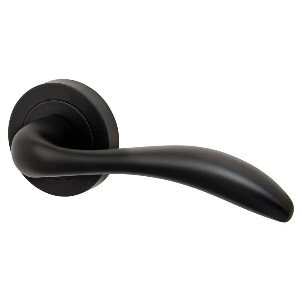 Diybasket – wholesale Knob/pull – Sussex Lever Door Handle on Rose - Matt Black0
