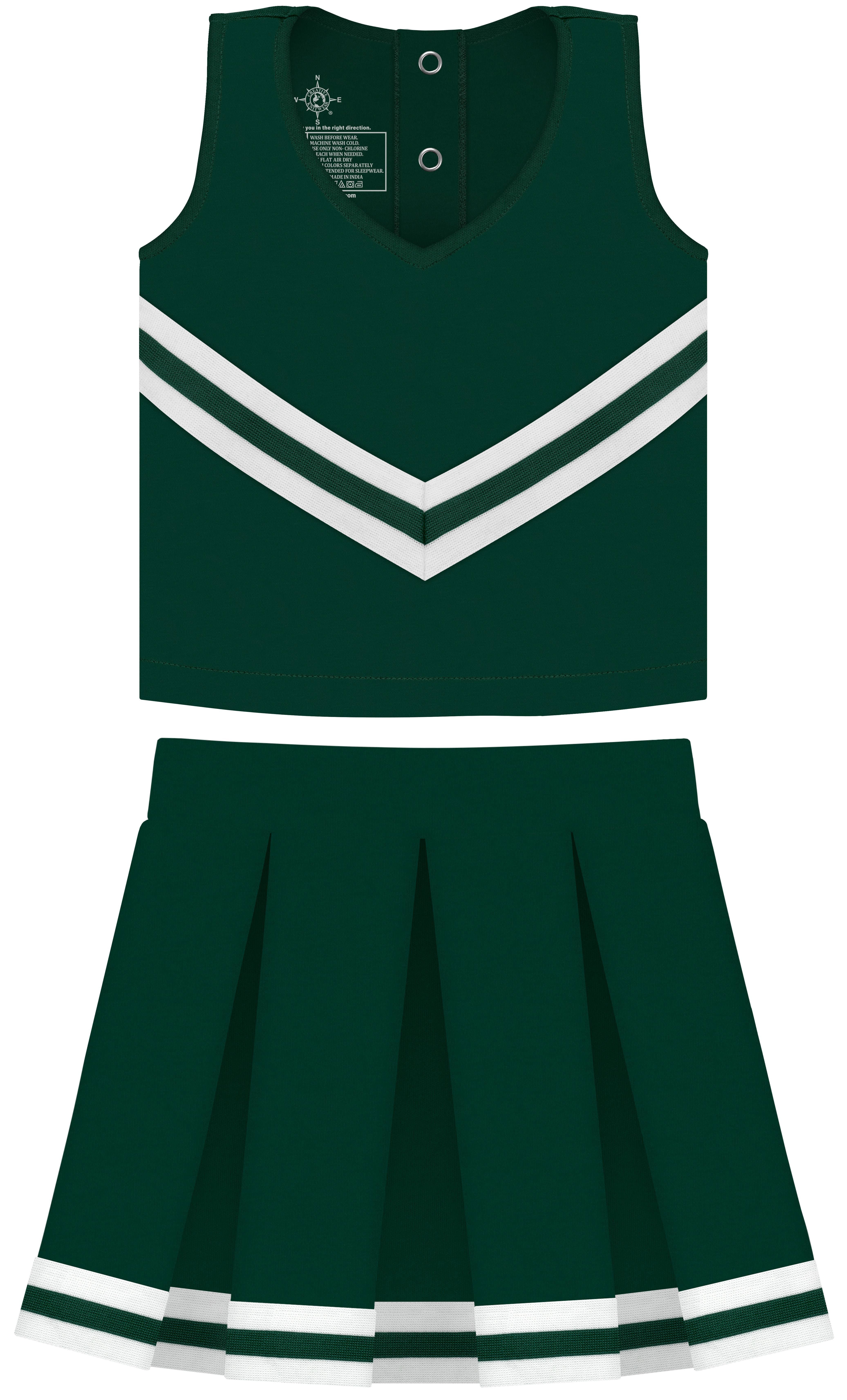 Creative Knitwear - Wholesale Dress - Kids - Custom Girls 3-Piece Cheer Dress: Screen Print3
