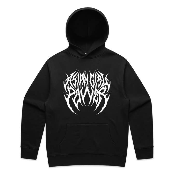 Asian Girl Power Metal Hoodie for wholesale by Dokb Studio