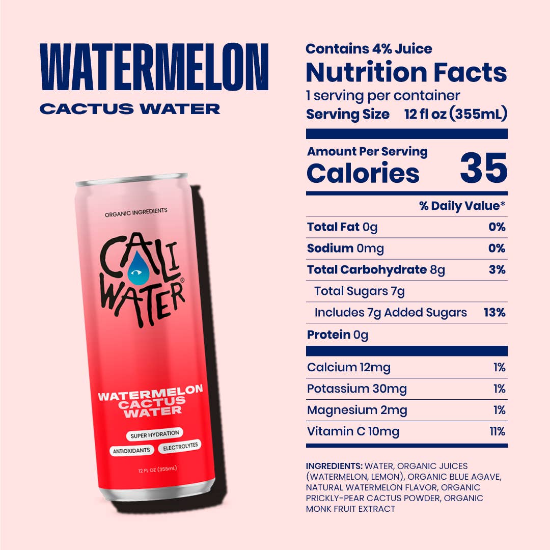 Caliwater - Wholesale Flavored/Infused Water (Non-Carbonated) - Watermelon Cactus Water2