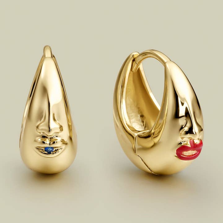 BOUCLES D'OREILLES ASYMÉTRIQUES TRUE FACES pour la vente par EarCandy Jewelry