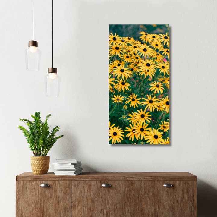 Acrylic Wall Art Yellow Flowers for wholesale by Alexis Arnold Photography