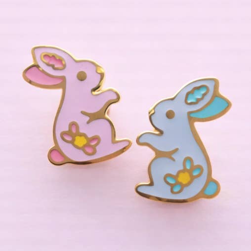 Floral Bunny Stud Earrings for wholesale by Desert Peach