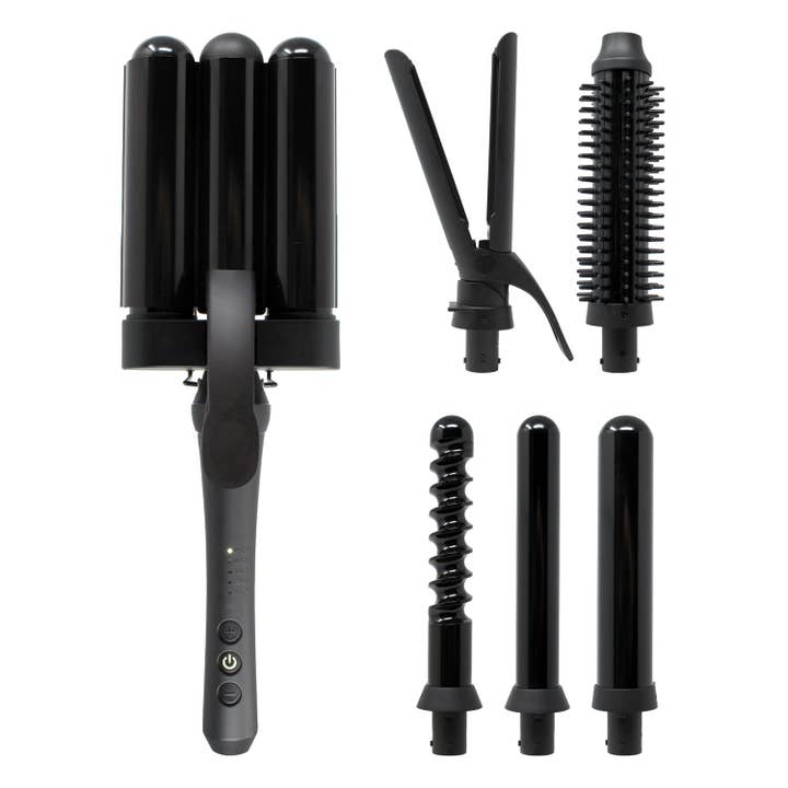Fer à Boucler Multi-Accessoires 6-en-1 Infinite Wand pour la vente par Karma Hair Beauty