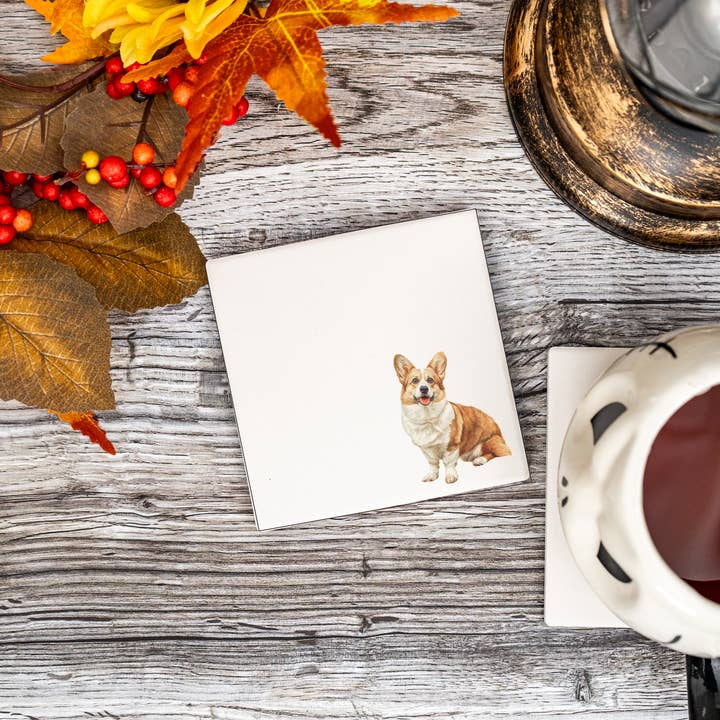 Blue Ridge Mountain Gifts - Wholesale Coasters - Pembroke Welsh Corgi Ceramic Coaster – 70 Breeds Available5