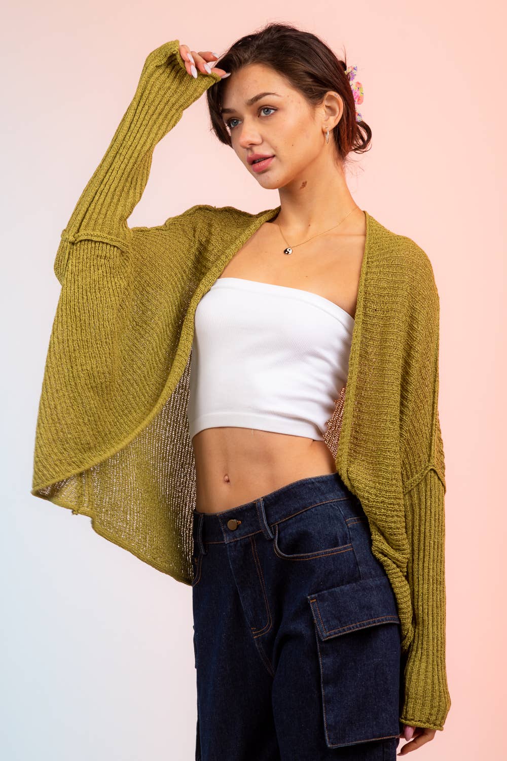 VERY J - Vente Cardigan – femme - Cardigan d'été à manches 12W2591N-Dolman10