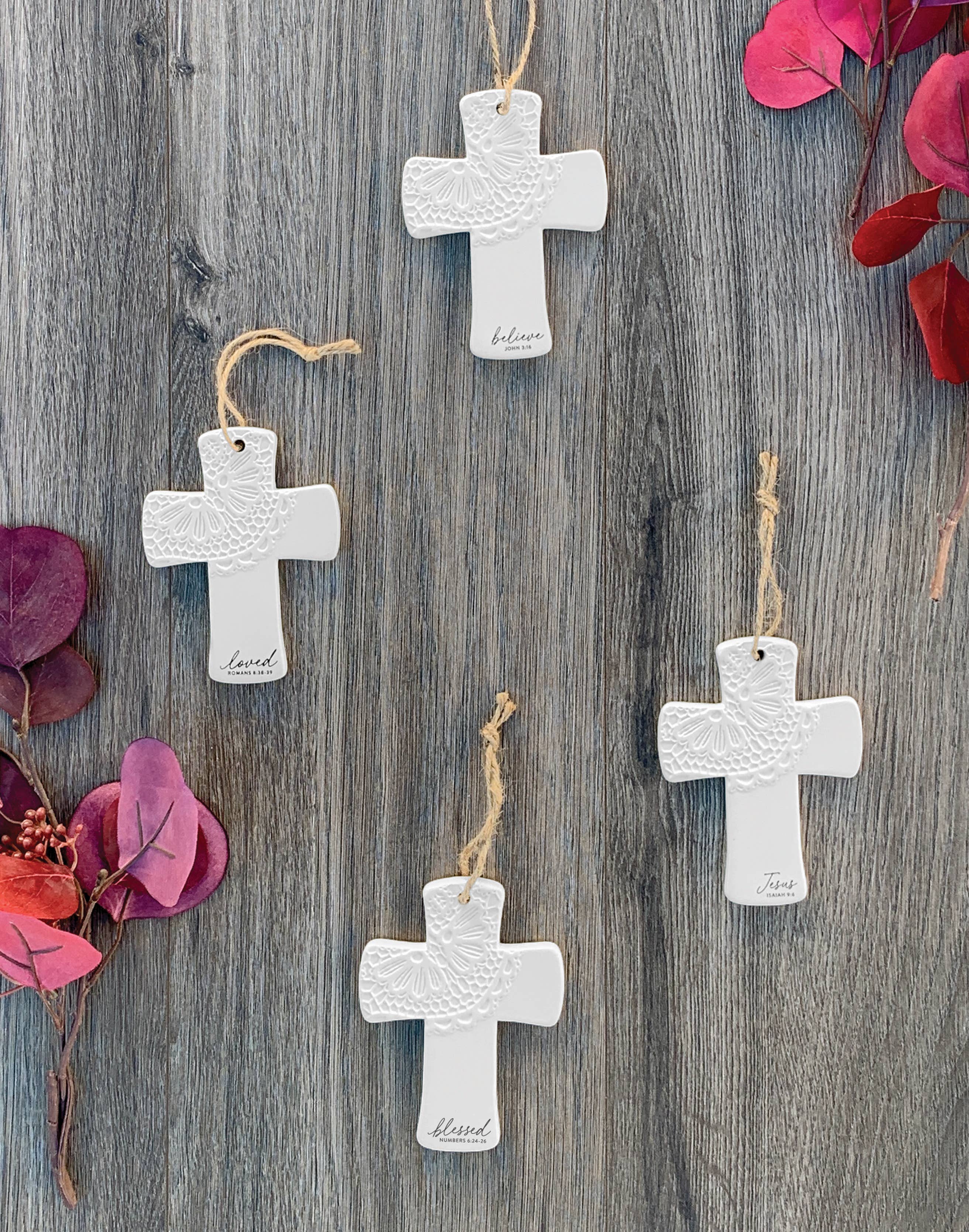 Dicksons - Wholesale Ornament - 🎄 LCP Christmas Ornament Cross Lace Blessed1