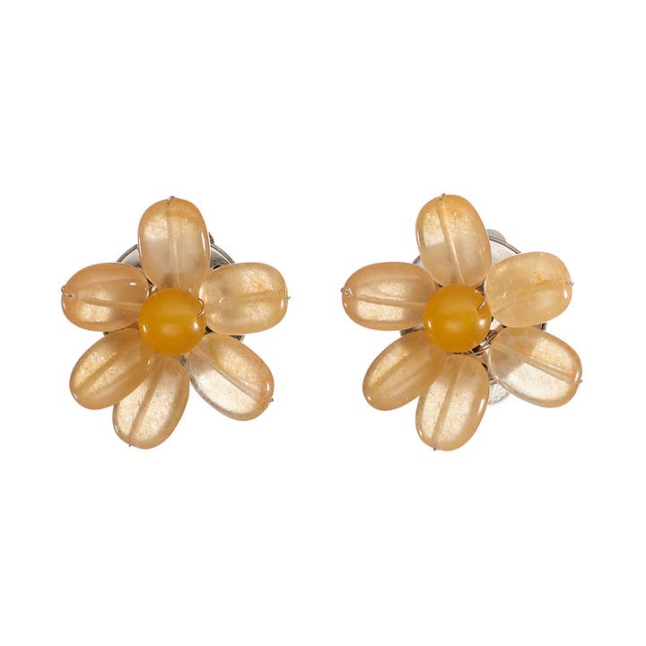 Brincos Ágate Amarelo por atacado de Ottaviani