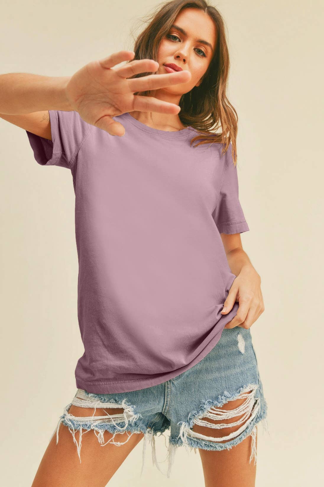 Honestee - Venta al por mayor Camiseta estampada - Mujer - Camiseta Clásica de Manga Corta en Blanco7