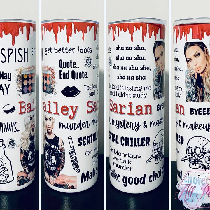 Bailey Sarian Mystery & Makeup Tumbler for wholesale by Desert Moons