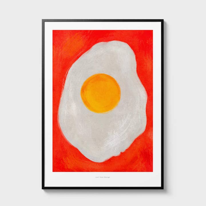Just Cool Design - Wholesale Art Print - Fried Egg | A5 Bold & Minimal Kitchen Print