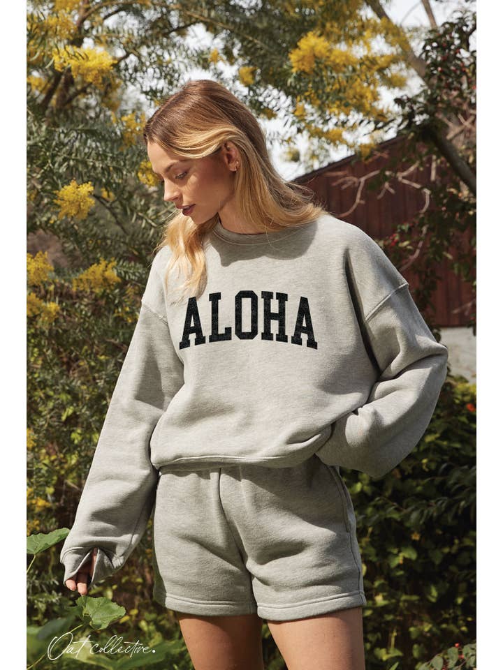 OAT COLLECTIVE - Wholesale Graphic Sweatshirt - Women's - ALOHA Mid Graphic Sweatshirt7
