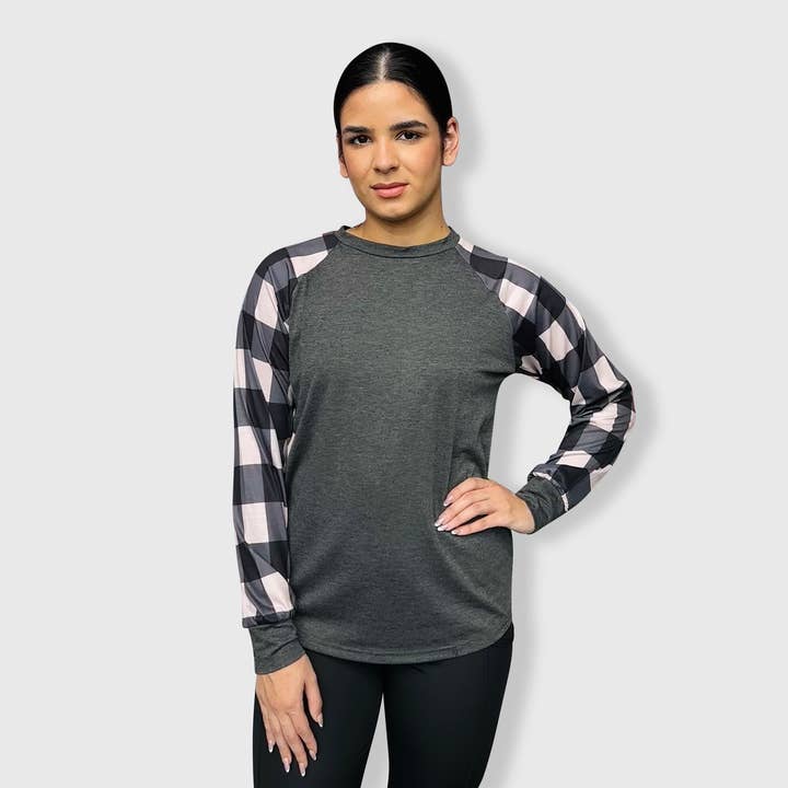 Plaid Tan Long Sleeves Polyester for wholesale by ILTEX Apparel