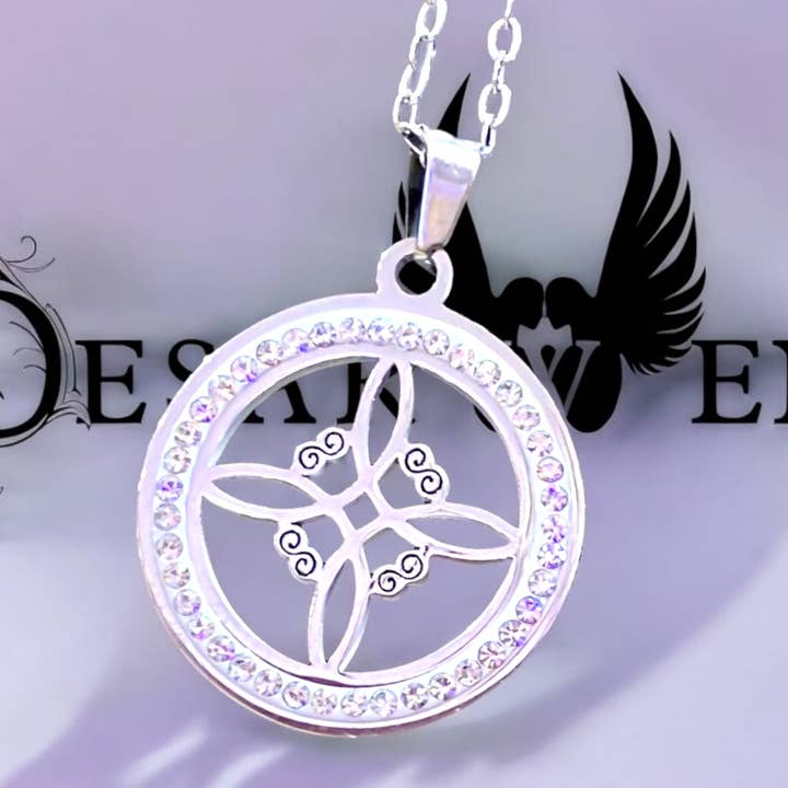 Desarwen - Wholesale Pendant/Charm Necklace - Witch knot pendant jewelry talisman protection stainless steel