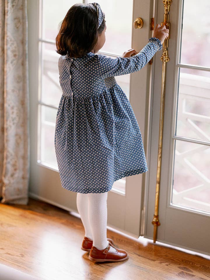 Gesmoktes Kleid in Gretl Bloom für den Großhandel von Sun House Children's