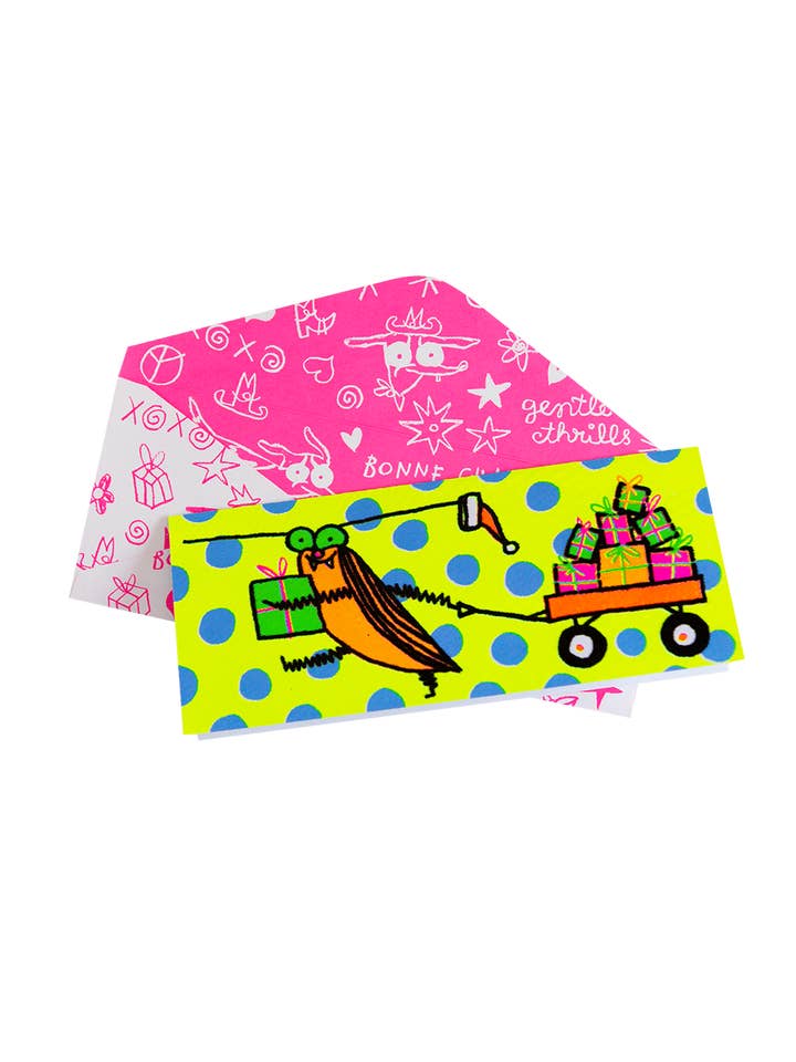 donzige neon cucaracha-kerstkaart voor wholesale door gentle thrills