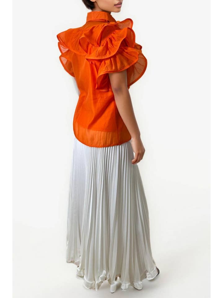 N by Nancy - Wholesale Skirt - Women's - X7892 PLEATED SKIRT (PINK, WHT, ORANGE)2