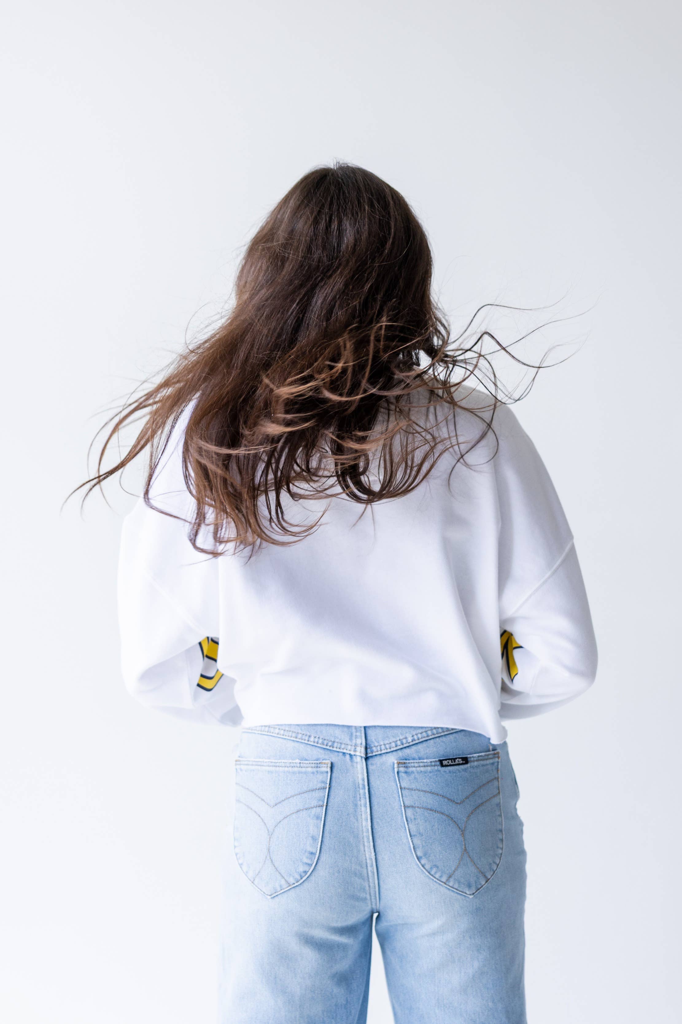 Gameday Social Apparel Co.® – wholesale Graphic sweatshirt – Women’s – Michigan Phipps Split Cropped Longsleeve4