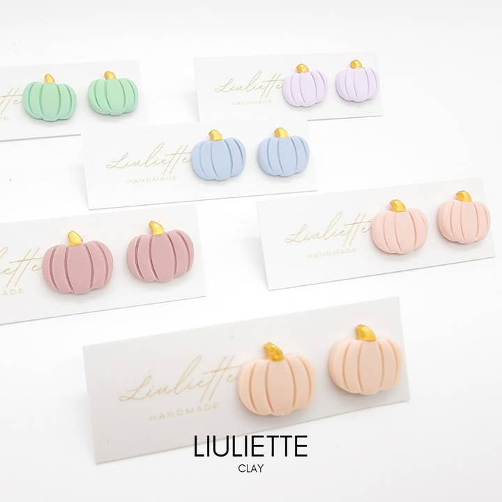 Pastel Pumpkin Studs for wholesale by Liuliette Handmade
