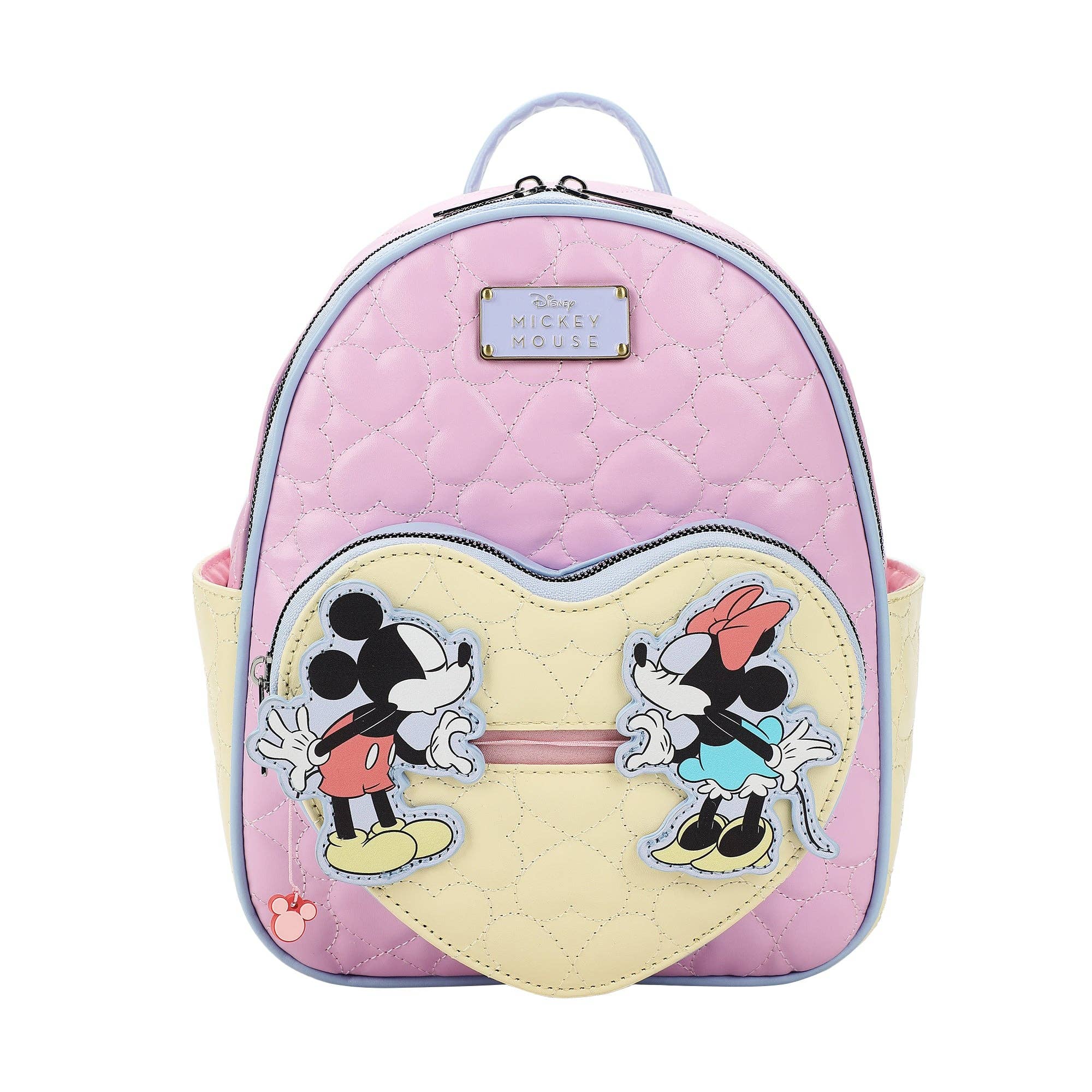 Bioworld Merchandising - Wholesale Backpack - Women's - Disney Mickey Mouse and Minnie Mouse 10.5" Adult Mini Backpack With Movable Characters0