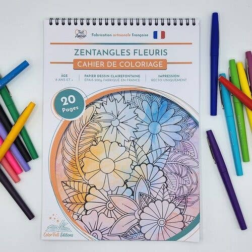 ColorFall Editions - Wholesale Coloring & Activity Book - Adult - Flower Zentangles Coloring Book For Adults