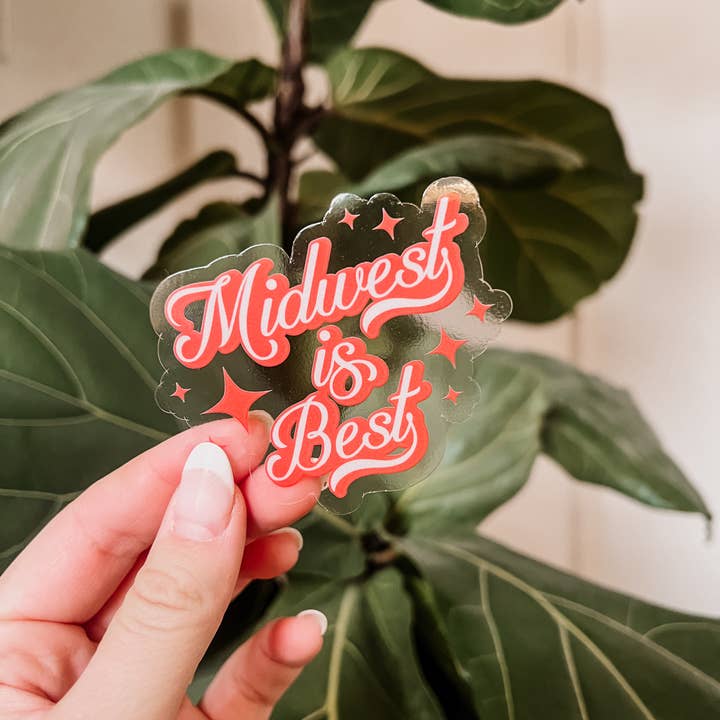 Maddon and Co - Wholesale Sticker - Midwest is Best Sticker - Clear1