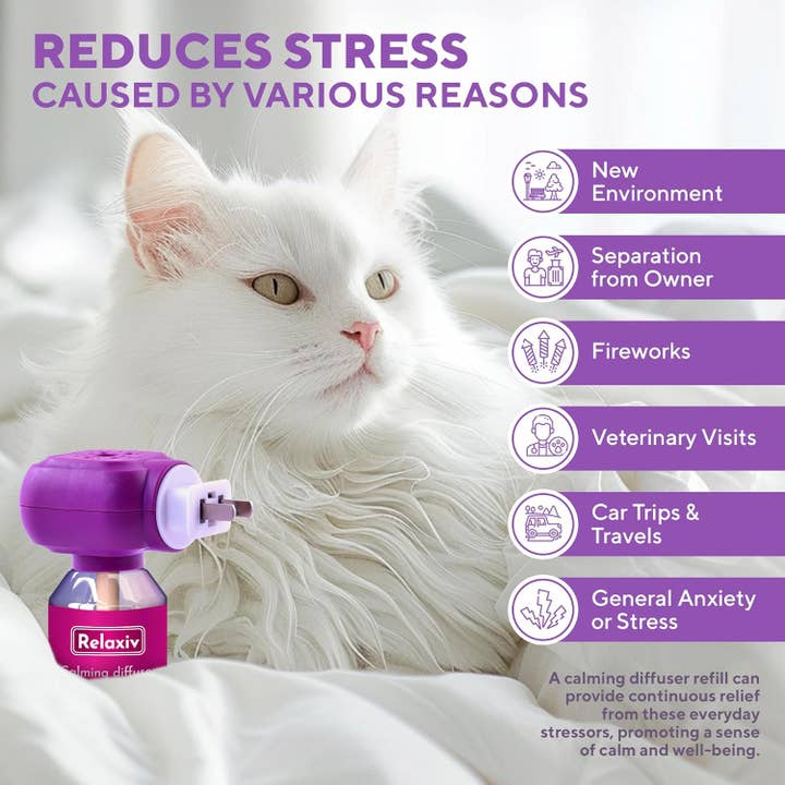 Purple Beloved Pets Cat Calming Diffuser & Pet Anti Anxiety Products - Feline Calm Pheromones Plug in & Cats Stress Relief Comfort Helps with Pee, New Zone, Aggression for wholesale on Faire1