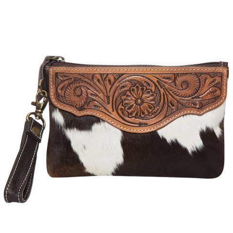 The Design Edge - Wholesale Clutch Bag - Women's - Tooling Leather Cowhide Clutch - AC41 - Para3